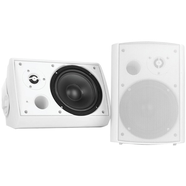 Pyle Indoor/Outdoor 5.25" Wall-Mount Bluetooth Speaker System (White) PDWR51BTWT